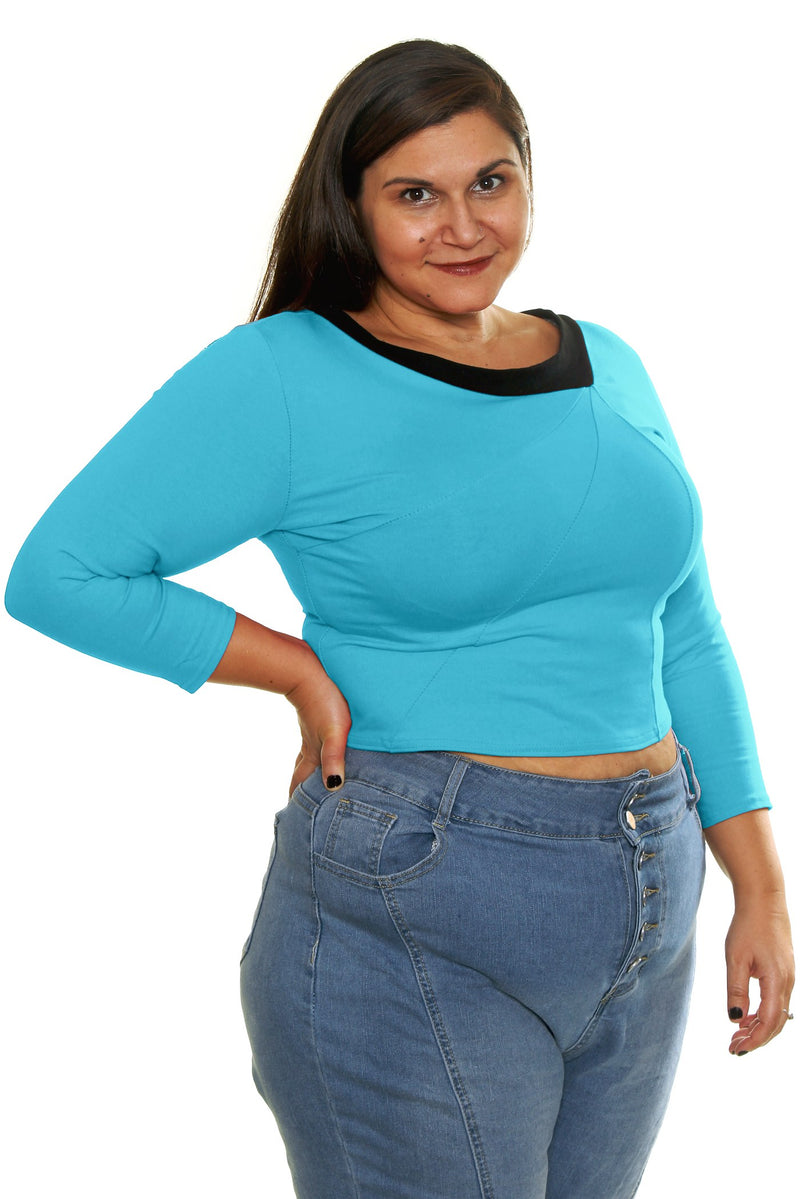 Original Retro Crop Top in Blue