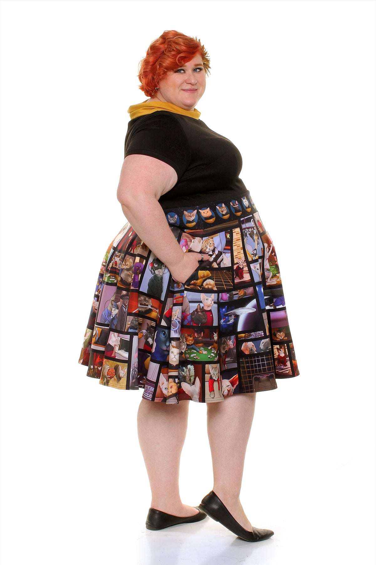 Star Trek™ TNG Cats Midi Skirt