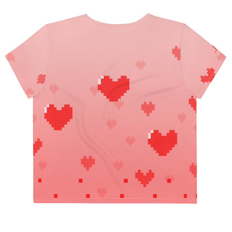 Pixelated Love Loose Crop Top